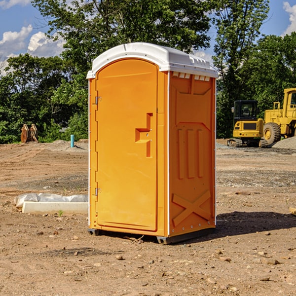how often are the portable restrooms cleaned and serviced during a rental period in Mcintosh County Georgia